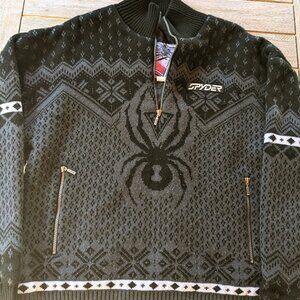 Vintage 90's SPYDER Ski Winter Quarter Zip Sweater Size Large